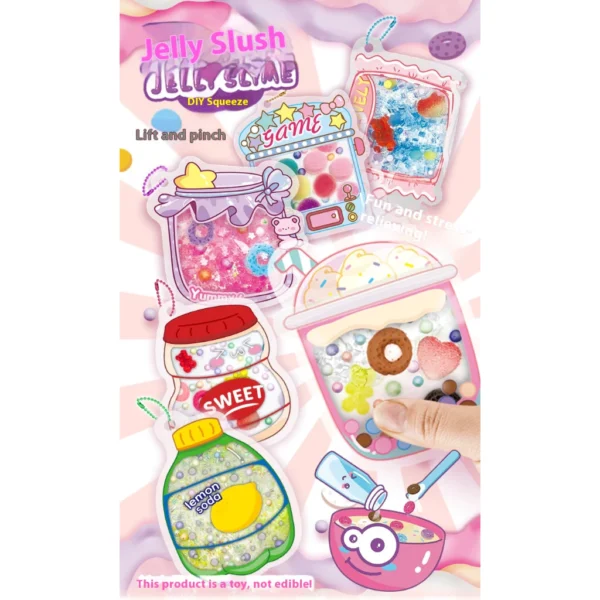 Kids  DIY Jelly Clay   Silicone Squishy Kit   Slow Rebound Sensory Craft Set for Stress Relief   Make Your Own Bouncy  Fun   Calming Toy   Creative STEM Gift for Ages 6