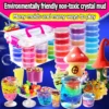 Kids Slime Toy 12 Colors Crystal Mud and Light Clay Playing Set with Glitter Powder Girls DIY Art Soft Gel