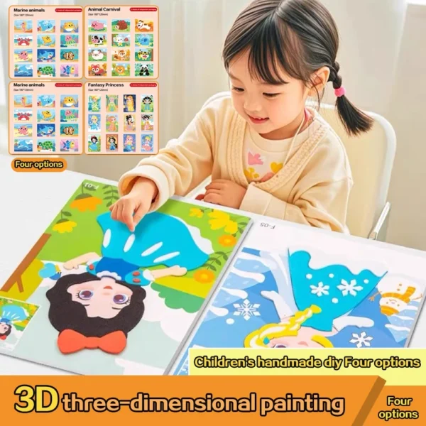 Kits Christ Montessori Educational Parent Child Sticker Art Foam EVA Craft 3D for Kids Cute Toys Interaction