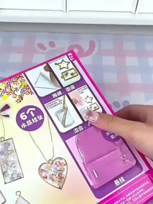 DIY Resin Craft Kit for Girls   Shaky Fun Molds   Crystal Glitter Epoxy Supplies   Creative Educational Toy for Kids  Students   Young Crafters