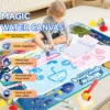 Set Toys Educational Activity Kit Montessori for Kids 3 Patterns Painting Type Mat Water Magic 80x100cm