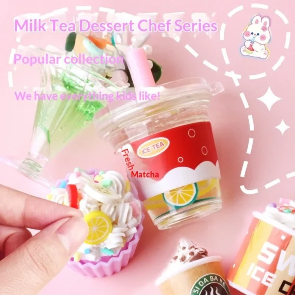 Milk Tea   Dessert Craft Kit   Pretend Play Creative Toy